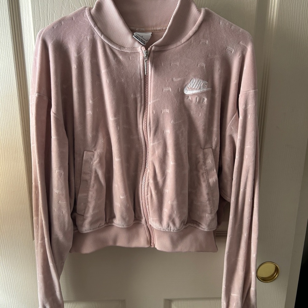 Nike Women's  Pink Velour Jacket